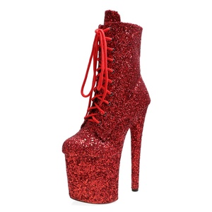 Fashion 2025 Sequin Cloth Botines Mujer Femme Talons Platform Heels Sandals Ladies 20CM <b>Pole</b> <b>Dance</b> Boots for Women - Product Image 4