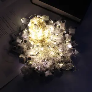 New Led Copper Wire String Light 3-function Flashing Mode Button Battery Box Led Decorative Serial Lights Holiday Light 2024