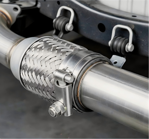 Prix d'usine, nouveau tuyau d'échappement 45*150*<span class=keywords><strong>250</strong></span> <span class=keywords><strong>mm</strong></span> pour voiture, acier inoxydable 201 avec tresse intérieure et <span class=keywords><strong>tube</strong></span> aluminisé - Product Image 5