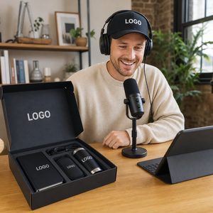 Kit de lanzamiento de podcast personalizado, sets de regalo con logo personalizado, productos promocionales, proveedor OEM ODM, obsequios promocionales - Product Image 3