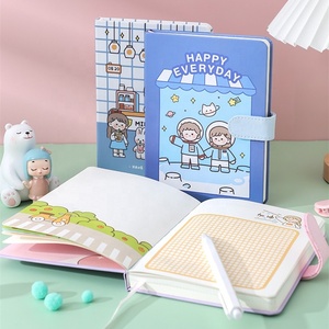 Moda Popular Corea Ins Hand Ledger Set Simple A5 Cuadernos de niña linda Estilo impreso PU cuero PVC cubierta de hojas sueltas - Product Image 4