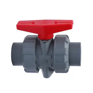 2 Way CPVC Valve DIN ANSI BS JIS Plastic CPVC True Double Union Compact Manual Ball Valve for Water Supply