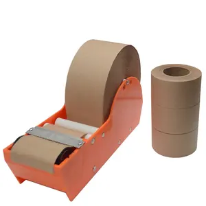 Customized Paper Tape Custom Gift Wrap Non Adhesive Water Activated Kraft Paper Tape With Line