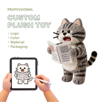 Peluches personnalisées : animaux, personnages d'anime, civettes lisant des journaux, porte-clés et coussins en peluche sur mesure