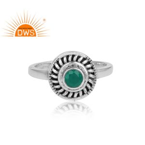 Round Green Onyx <b>Set</b> <b>Ring</b> Gemstone Jewelry Supplier Handmade Antique <b>Sterling</b> <b>Silver</b> 925 <b>Ring</b> - Product Image 2