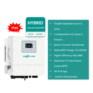 Sistema Solar Híbrido Fuera de la Red de 6kw 3KW IP65 MPPT para Hogar, Trifásico, con Salida Simple y Doble, 6kw - Product Image 2