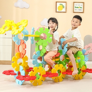 Copos de nieve grandes para niños que insertan bloques de construcción gruesos insertos de montaje de jardín de infantes para niños y niñas - Product Image 2
