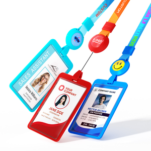 LOBEY Eco-Friendly UV-Printed Logo Flip-Open Card Holders Pattern Promotional Lanyards ID Card Protection Covers Made Guangdong