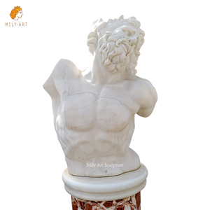 Personalizzato Intagliato A Mano In Marmo Bianco Del Busto Statua di Pietra Classico Laocoonte Testa Scultura Per La Decorazione di Raccolta - Product Image 2