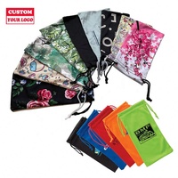 Étuis à lunettes souples personnalisés, petits sacs à lunettes, pochettes en microfibre avec cordon de serrage, impression de logo personnalisée pour la publicité