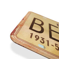 Articles promotionnels Funny 3D Number Metal Aluminum Plate, Panneau de plaque d'immatriculation en métal gaufré personnalisé de 15.5cm x 30.5cm