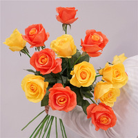 Fleur artificielle de haute qualité, rose hydratante au toucher, branche unique, Diana, décoration de table à manger, décoration de mariage, accessoire de photographie