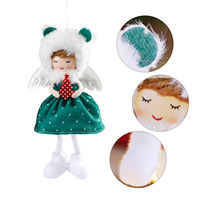 Nettes Mädchen Engel Weihnachts puppe Anhänger Navidad Party liefert mit hängenden Weihnachts baum Ornamenten Schöne Ball & Baum Dekorationen