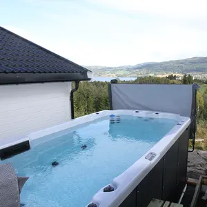 Piscina independiente de 6m, spa de hidromasaje sobre el suelo, piscina al aire libre con jacuzzier