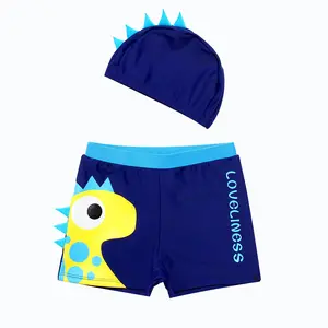 Swimwear beachwear kids for boys funny and cute dinosaur decoration comfortable elastic swimming trunks