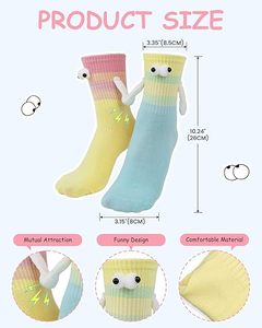 Özel manyetik eller tutan çorap, komik çift eşleşen çorap doğum günü yıldönümleri erkekler kadınlar için aptal hediyeler arkadaşlar - Product Image 2