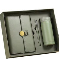 Nouveau coffret cadeau de luxe pour réunion annuelle d'affaires avec logo personnalisé A5 pour cahier d'événement avec bouteille d'eau
