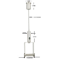 Longueur réglable 1500mm Support de câble en acier inoxydable Pince à câble Kit de suspension de panneau acoustique avec serre-câble de 13mm