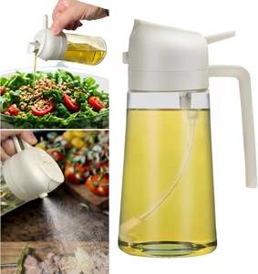 Bouteille pulvérisateur d'huile 2-en-1 en verre avec pompe, vaporisateur d'huile d'olive pour la cuisine - Product Image 1