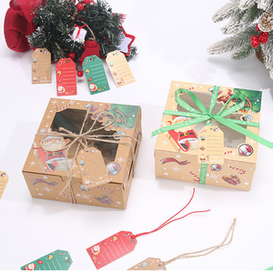 Custom Wholesale 4 6 12 Holes <strong>Christmas</strong> <strong>Gift</strong> <strong>Box</strong> with clear PVC Window and Ribbon for Cupcake Cookies Packaging in Stock - Product Image 2