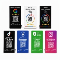 Carte de commentaires Google en PVC avec NFC et support de table pour restaurant, hôtel, salon – Vente en gros, conception personnalisée, scanner le code QR