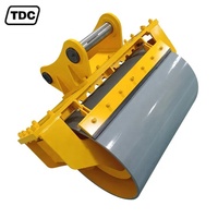 Kit de fixation d'excavatrice avancé TDC compacteur de plaque hydraulique + rouleau slap 400KG-500KG Solution de compactage du sol et des routes