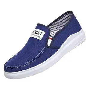 YATAI 2021Summer casual breathable shoes men's solid color simple low top slip-on board shoes foreign trade Wholesale
