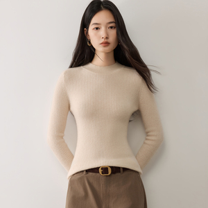 Suéteres de Cachemira de Cuello Semialto para Mujer al por Mayor, Suéteres Adelgazantes, Suéteres Básicos de Punto, Otoño e Invierno - Product Image 1