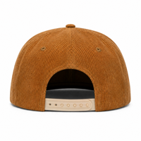 Op maat gemaakte corduroy trucker pet met touw, ongestructureerde 5-panel baseballcap, snapback pet, vintage, tweekleurig geborduurd