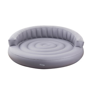 Sofá cama inflable doble, colchón de aire plegable suave para uso en interiores y exteriores - Product Image 4