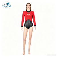Combinaison de surf pour femme, étanche et respirante, 2 mm, haute élasticité, fermeture éclair dorsale, imprimée, marque privée, vente en gros