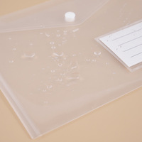 Pochette à Bouton-Pression A5 en PP Transparent Épais avec Poches pour Étiquettes, Idéale pour l'École et le Bureau, Sac de Documents Premium Étanche JINL GC0a5