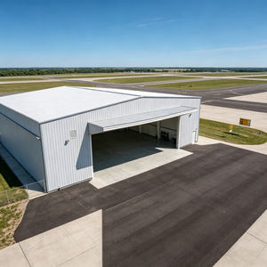 Hangar à structure portique en acier haute résistance Q355 pour avions et jets privés - Product Image 4