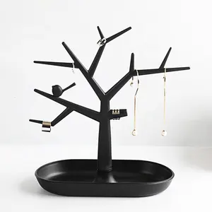 Creative Products 2023 Desk Sundries Jewelry Organizer in Tree Shape Plastic Stationery Storage Holders Racks Jewelry Stand