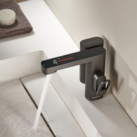 Robinet de salle de bain intelligent sans contact Weihao avec affichage numérique LED, robinet automatique à capteur pour lavabo