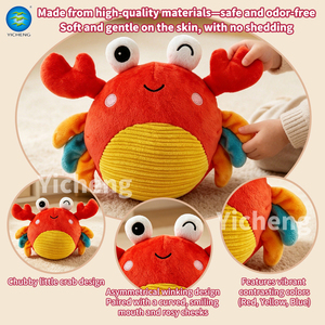 Giocattoli Elettrici a Forma di Granchio in Peluche, Interattivi con Suoni e Salti, Giocattolo Sensoriale Ricaricabile per Bambini - Product Image 3