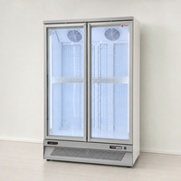 Congélateur commercial pour crème glacée homologué ETL -24°C, vitrine verticale à porte vitrée pour le marché américain