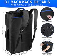 Étui de contrôleur DJ multifonctionnel personnalisé compatible avec Pioneer, sac à dos DJ léger et rembourré pour Numark Mixtrack