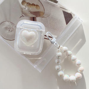 Étui Simple pour écouteurs Laser en forme de cœur, pour AirPods <span class=keywords><strong>2</strong></span> <span class=keywords><strong>Pro</strong></span> 3 génération, boîtier de charge pour casque, housse de protection pour porte-clés AirPods - Product Image 4