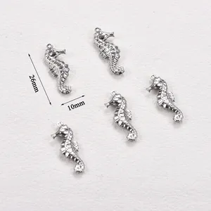 10PCS Dijes de Acero Inoxidable con Forma de Delfín, Estrella de Mar y Concha, Componentes para la Creación de Joyería Animal DIY, Accesorios al por Mayor - Product Image 5