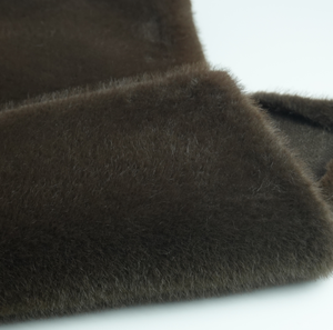 100% Polyester tổng hợp giả lông thỏ vải 12mm đống rắn nhuộm màu hồng dệt kim sang trọng tổng hợp lông thỏ thực tế - Product Image 3