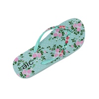 Tongs PE pour femmes 2022, tongs confortables avec imprimé floral, logo personnalisé, pantoufles bon marché, populaire