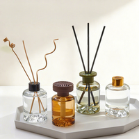 Bouteille diffuseur en verre sur mesure 500 ml, bouteille diffuseur de luxe, look élégant pour hôtel haut de gamme, villa, aromathérapie assortie