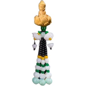Pendentif Bouddha en résine Lanka Jewelry, décoration intérieure de voiture, ornement de rétroviseur, décoration suspendue Paix Tathagata Guanyin - Product Image 5