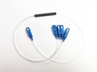 Splitter Serat Optik FTTH PLC Mini Tabung Baja 1x2 1x4 1x8 1x16 1x32 Konektor SC Optical Splitter