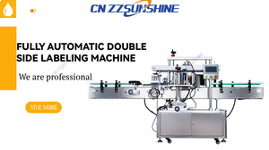 Machine d'étiquetage automatique double face pour bouteilles et contenants avec contrôle PLC à écran tactile, alimentation électrique 380V - Product Image 5