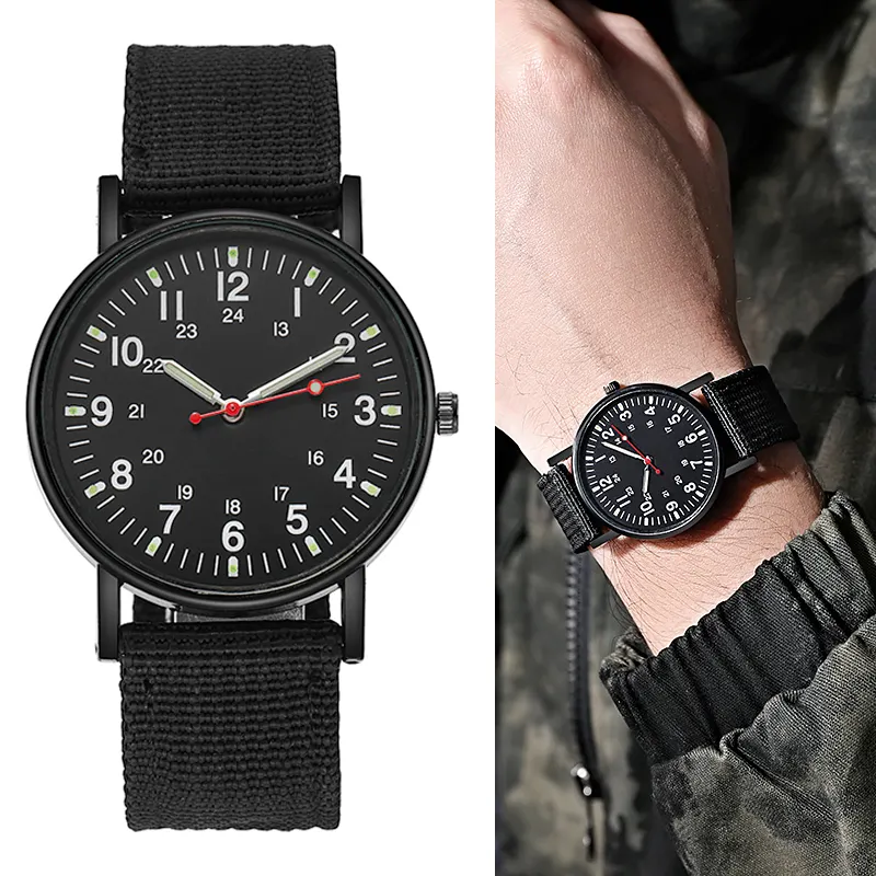 WJ-10613 Hot Selling luminous watch men's watches nylon woven strap sports watches wholesale stock