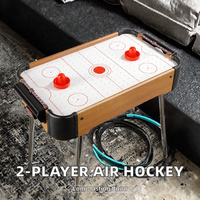 Jeu de hockey sur table en bois massif pour deux joueurs avec pieds en bois massif, jeu de hockey de table pour la maison, similaire au billard
