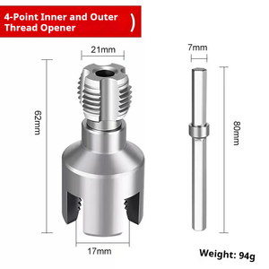 Integrated Electric Drill Compatible PVC Pipe Threader Kit Internal & External Pipe <b>Threading</b> Tool for Cutting & Forming Tools - Product Image 2
