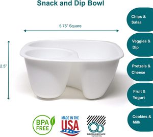 Wholesale Round <b>Plastic</b> <b>Bowls</b> Reusable Snack Soup <b>Cereal</b> Milk Divided <b>Plastic</b> <b>Bowl</b> - Product Image 3